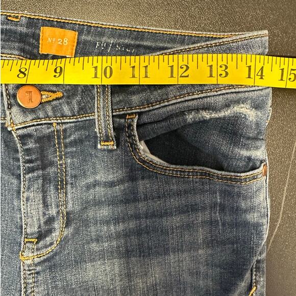 Anthropologie Pilcro and the Letterpress Medium Wash Flare Leg Jeans Size 28 - Picture 8 of 10